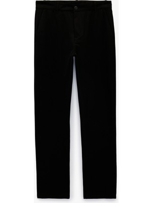 Koton Viskon Karışımlı Cepli Gabardin Slim Fit Kumaş Pantolon