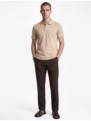 Koton Pamuklu Pike Kumaş Kısa Kollu Baskılı Slim Fit Tişört