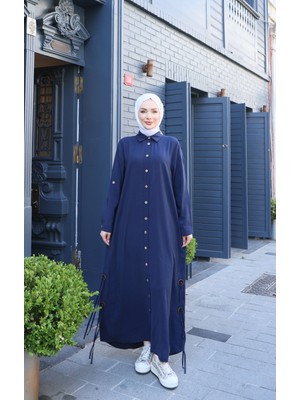 Nisum Moda Yanı Bağcıklı Modal Elbise