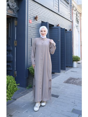 Nisum Moda Yanı Bağcıklı Modal Elbise