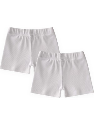 Cigit Ikili Waffle Boxer 2-11 Yaş Beyaz