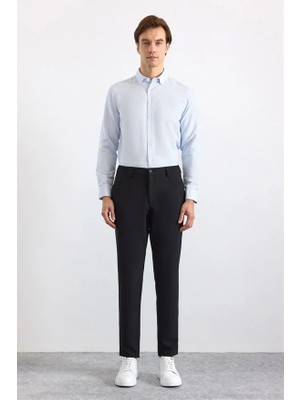 Süvari Siyah Slim Düz Jogger Pantolon