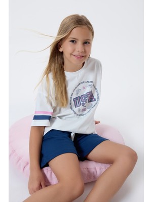 U.S. Polo Assn. Kız Çocuk Şort Takım, %100 Pamuk / %100 Cotton