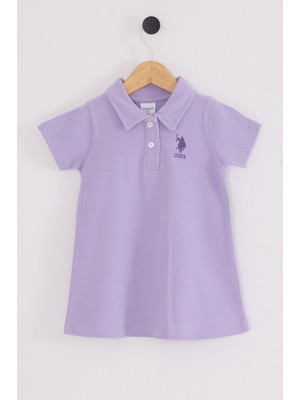 Polo Yaka %100 Pamuk Kız Çocuk Pike Elbise
