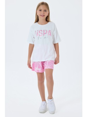 U.S. Polo Assn. Kız Çocuk Şort Takım, Penye %100 Pamuk / %100 Cotton
