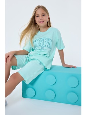 U.S. Polo Assn. Kız Çocuk Bermuda Takım, Iki Iplik, %100 Pamuk / %100 Cotton
