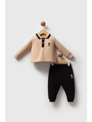 U.S. Polo Assn. Erkek Bebek Polo Yaka Pike Kumaş Uzunkol Alt Üst Takım