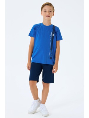 %100 Pamuklu Erkek Çocuk Bermuda ve T-Shirt Alt Üst Takım