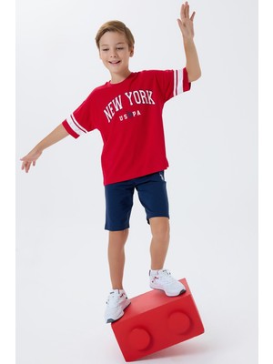 U.S. Polo Assn. New York Erkek Çocuk Bermuda Takım, %100 Pamuk / %100 Cotton