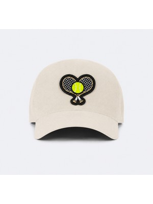 Jantifox Unisex, 100% Koton, Tasarlanabilir ve Ayarlanabilir Bej Şapka :tenis Patchli