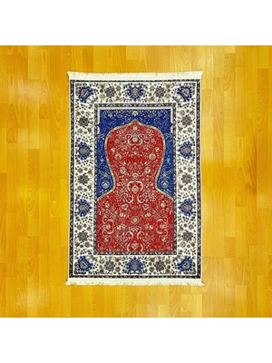 Mevlana Bazaar Lüks Mihraplı Türk Motifli Dijital Baskı Seccade
