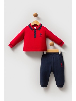 U.S. Polo Assn. Erkek Bebek Polo Yaka Pike Kumaş Uzunkol Alt Üst Takım