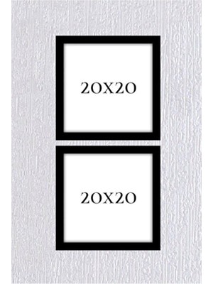 Empressco Şık 20X20 Pvc Camlı Dekoratif Çerçeve Çift Seti