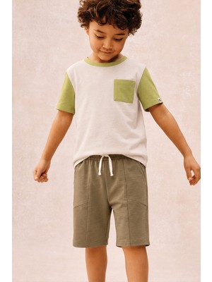 Cigit Kaprili T-Shirt Takım 2-10 Yaş Kum