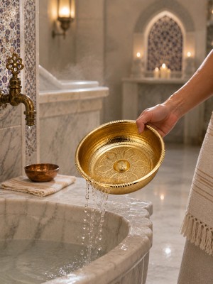 FUALORA Hamam Kurna Tası Tası Ağır Sarı