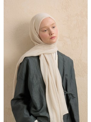 Fresh Scarfs Modal Krinkıl Şal Fildişi