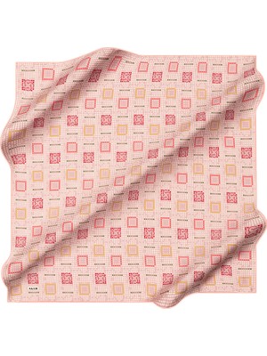 Aker Pembe 90X90 Ipek Krep Saten Eşarp