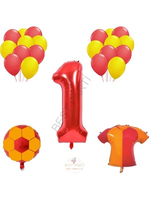 Best Parti Best Sarı Kırmızı Taraftar Temalı Doğum Günü Seti Yaş-1