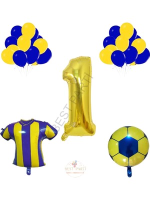 Best Parti Best Sarı Lacivert Taraftar Temalı Doğum Günü Seti Yaş-1