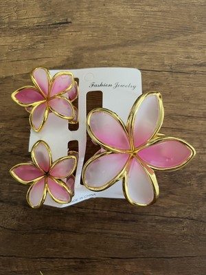 Gülümse Gel Çocuk 3'lü Lotus Çiçeği Mandal Toka Kıskaçlı Toka Büyük Boy Küçük Boy Renkli Rengarenk