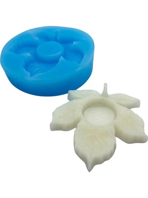 Alze Kimya Hobi Yaprak Tealight Mumluk Kalıbı | Epoksi, Taş Tozu &amp; Mum Uyumlu