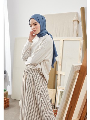 Fresh Scarfs Bambu Şal Koyu Mavi
