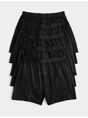 Marks & Spencer Saf Pamuklu 5'li Cool & Fresh™ Boxer Seti
