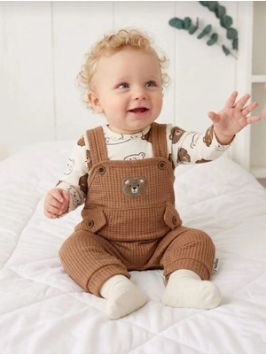Panfilia Erkek Bebek Salopet Body Çorap 3'lü Set / Uzun Kollu Mevsimlik