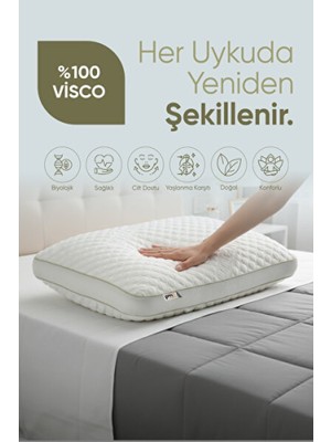 Empressco Ortopedik Visko Kolajen Güzellik Yastığı, Rahat ve Destekleyici Uyku