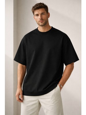 Wander Tapestry Gerçek Oversize | Baskısız Kalın Ağır Kumaşlı Premium Basic Tişört %100 Pamuklu T-Shirt