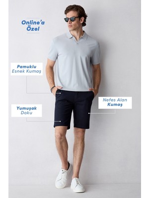 Kiğılı Regular Fit Standart Kesim Yan Cepli Pamuklu Bermuda Şort