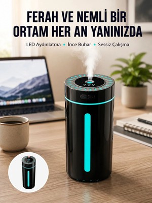 Miss Mojo Ultrasonik Nemlendirici LED Işıklı Aromaterapi Difüzör Sessiz Çalışma Yeni Nesil