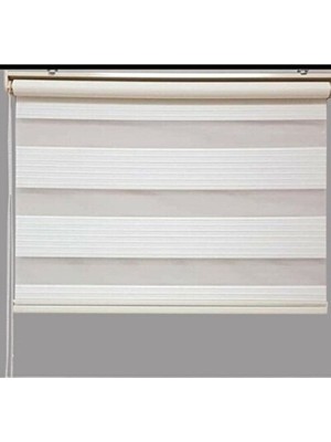 Empressco Şık Krem Zebra Perde Pliseli 120X200, Ev ve Ofis Dekorasyonu Için Ideal