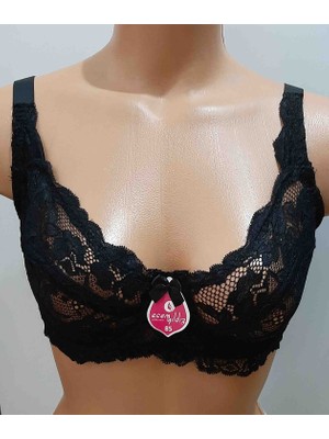 Ecem Yıldız Dantelli Balenli Petsiz Dolgusuz Sütyen