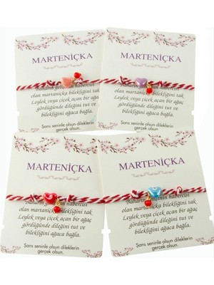 Mercora Tech Kalp Cam Boncuk Marteniçka Ip Bileklik