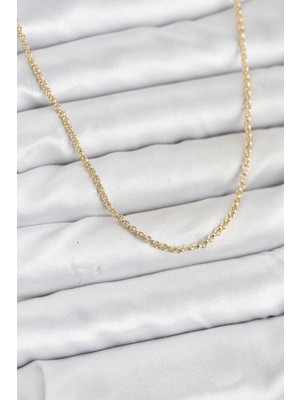 GV Home Mey Ithalat® cm 14K Gold Renk Halka Model 60 cm Kadın Kolye