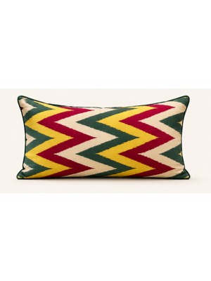 Cartiva Ikat Desenli Lüks Kırlent Kılıfı (Dinamik Renk Seçkisi)