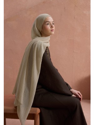 Fresh Scarfs Modal Krinkıl Şal Naturel Bej