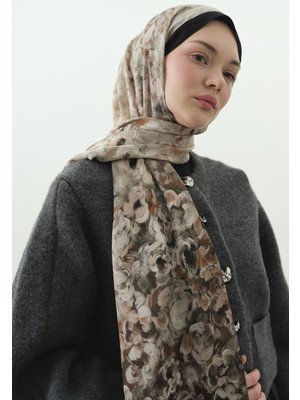 Fresh Scarfs Pearlie Desenli Pamuk Viskon Şal Siyah