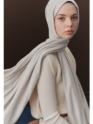 Fresh Scarfs Premium Yünlü Düz Şal Gümüş