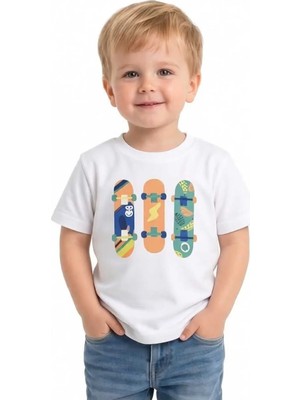 Difa Kids Erkek Çocuk Basic Tişört Kısa Kollu Bisiklet Yaka