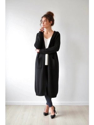 Des Concept Kadın Kapüşonlu Uzun Oversize Hırka