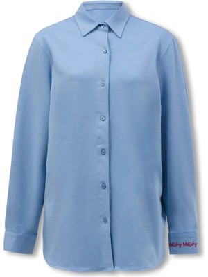 Matchy Matchy Kadın Blue Pamuklu Gömlek