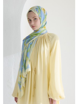 Fresh Scarfs Iris Garden Floş Viskon Şal Tereyağı