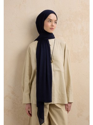 Fresh Scarfs Modal Krinkıl Şal Lacivert