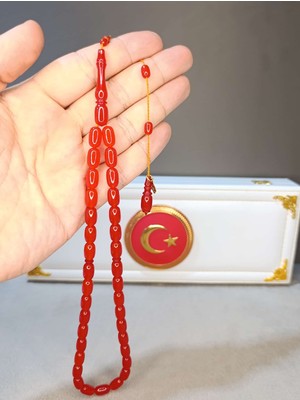 Sıkma Kehribar Tesbih Halil Koçak Usta Yapımı
