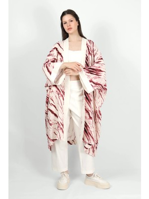 Des Concept Kadın Desenli Pamuklu Kimono