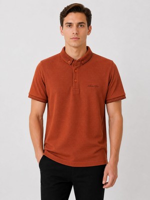Classics Men Glow Slim Fit Erkek Polo Yaka Kısa Kol Tişört  7742