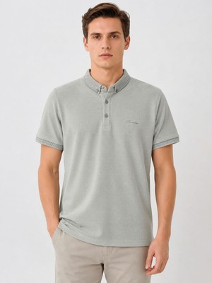 Classics Men Glow Slim Fit Erkek Polo Yaka Kısa Kol Tişört  7742