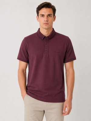 Classics Men Glow Slim Fit Erkek Polo Yaka Kısa Kol Tişört  7742